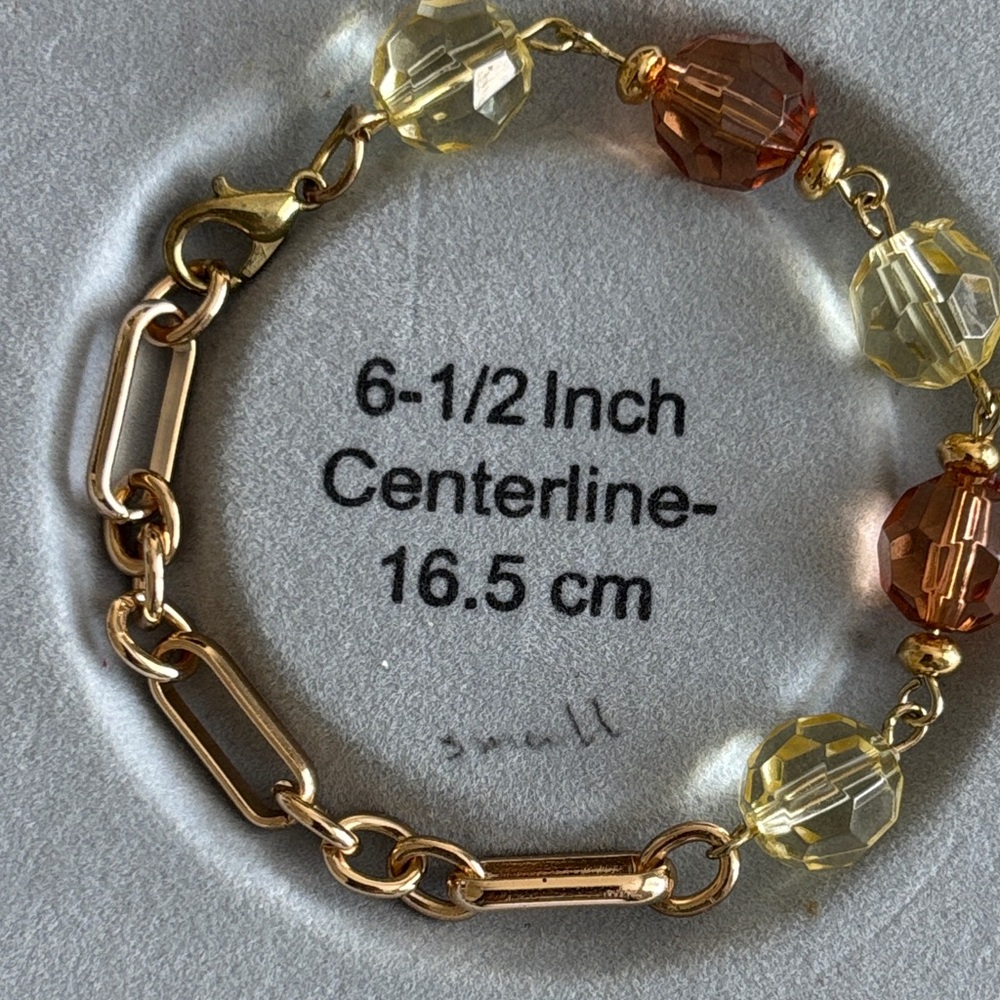 Chic Gold and Brown Beaded Bracelet - Picture 2 of 2